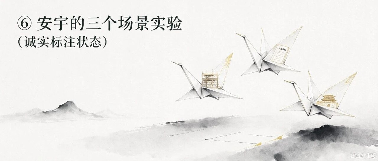 ⑥安宇的三个场景实验（诚实标注状态）